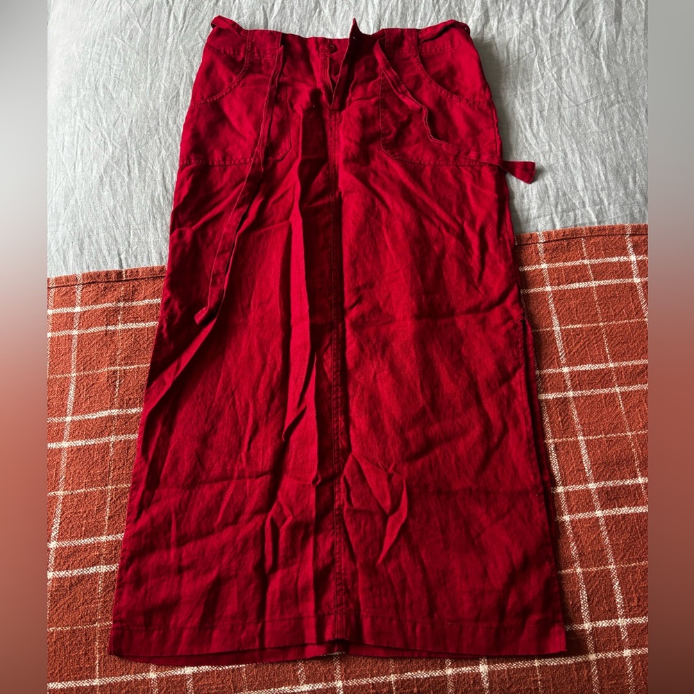Old Navy linen midi skirt